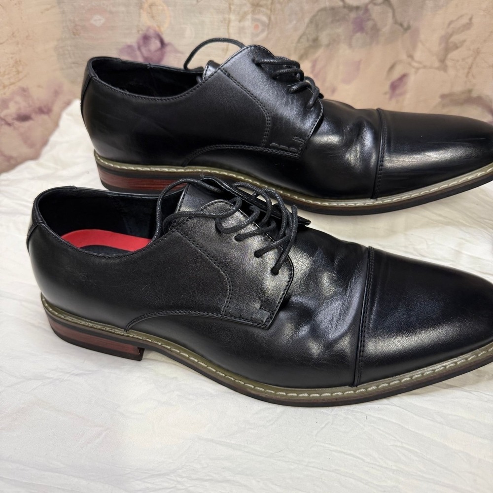 Mofri Men's Classic Modern Oxford Lace Dress Shoes,Size 12 Black - Picture 9 of 13